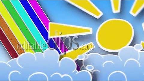 sun rainbow and clouds in sky loop animation luma matte