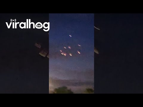 Pyrotechnic Skydivers Mistaken For Alien Meteor || ViralHog