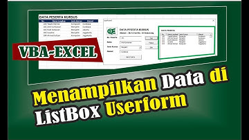 Cara Menampilkan data di listBox Userform VBA Excel