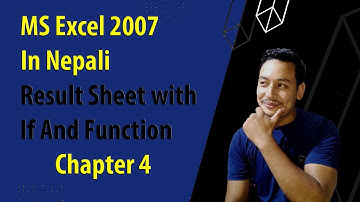 MS Excel Chapter 4 In Nepali - Result Sheet with If And Function