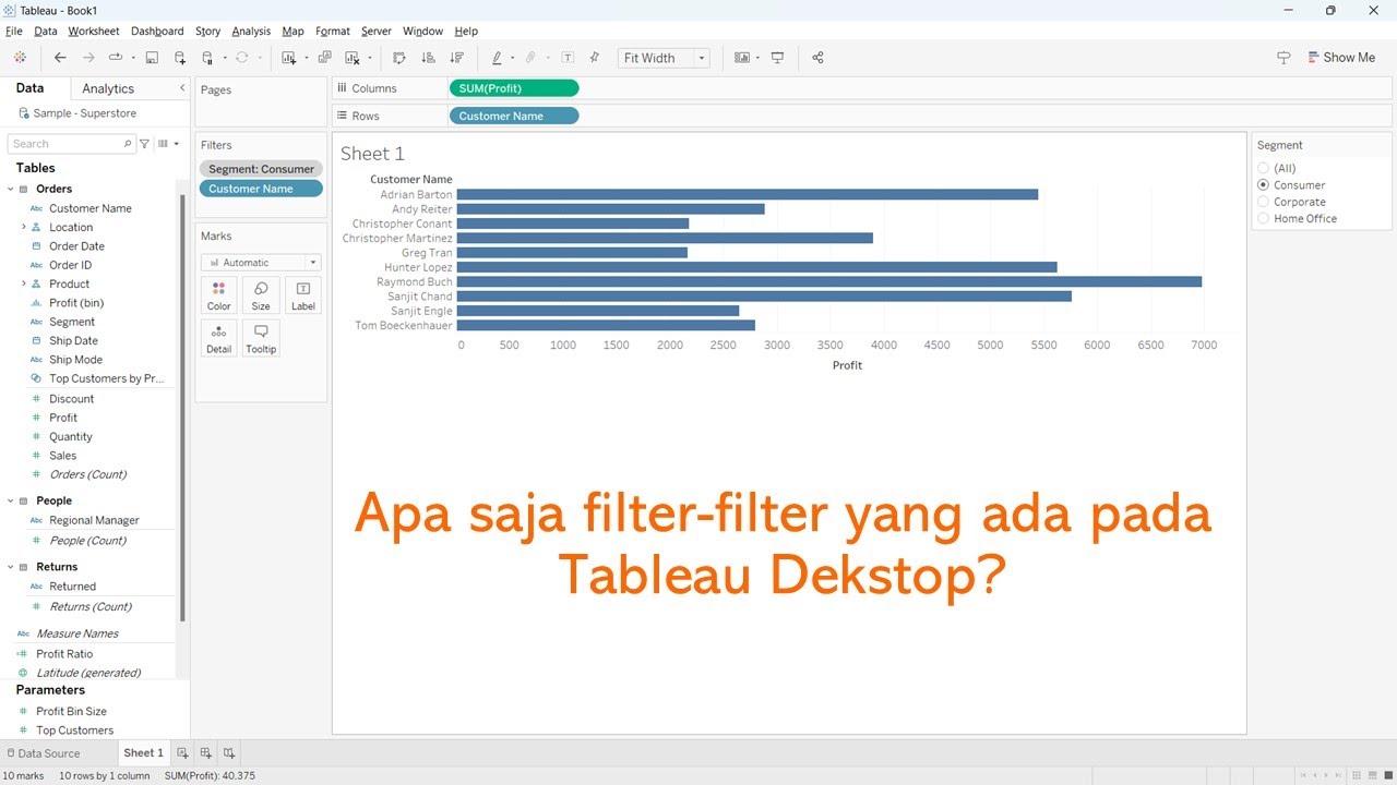 Apa saja filter-filter pada tableau dekstop - YouTube