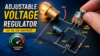 Adjustable Voltage Circuit Using Transistor ⚡⚡