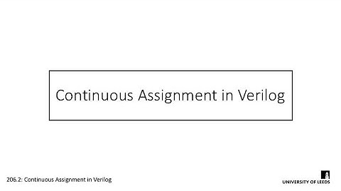 Continuous Assignment in Verilog