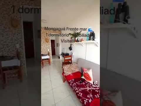 Vídeo do imóvel — Apartamento em Mongaguá, bairro Vila Atlântica, mobiliado e frente ao mar, 1 dormitório e demais dependências, sacada frente ao mar, residencial com elevador e vaga de garagem.
