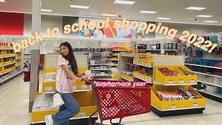 back to school supply shopping 2022 *sophomore year*