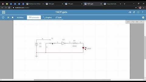 DLD LAB_01 | Operations of AND, OR and NOT gates | MULTISIM LIVE