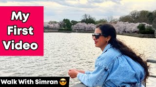 My First Video Introduction - Walk With Simran My First Video Vlog In The Us Vlog Channel