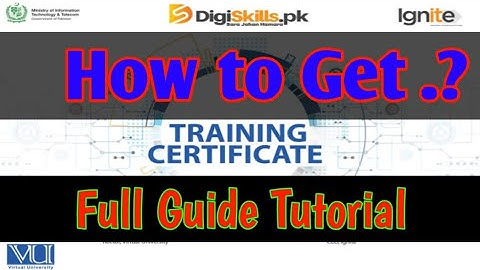 How to download E-Certificate by digi skills, Certificate details By Digiskills.pk, Ignite, VU, LMS