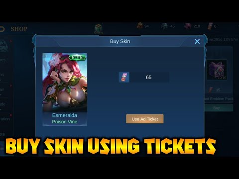 BUY SKINS USING TICKET! NEW SHOP IN MOBILE LEGENDS @jcgaming1221