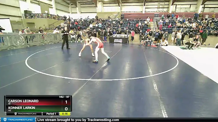 97 Lbs Champ. Round 1 - Carson Leonard, ID Vs Konn...