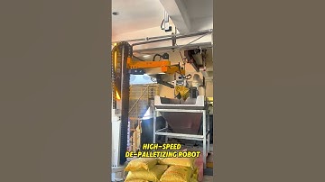 High Speed De-palletizing Robot😎 #depalletizing #automation #factory #robotics #palletizer #plastic