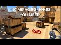 “10 GOD-TIER Mirage Smokes Every Beginner Must Know In 4 Minutes (CS2)”