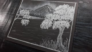 landscape easy paper drawing