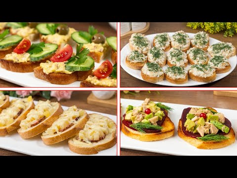 видео: До чего же они ВКУСНЫЕ!!! 4 рецепта бутербродов на Праздничный стол