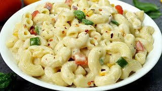 White Sauce Pasta Recipe - Creamy Pasta Recipe In White Sauce | Kanak's Kitchen