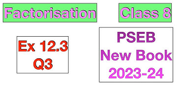 Ex 12.3 Q3 | Class 8 | Factorisation | Chapter 12 | PSEB Maths