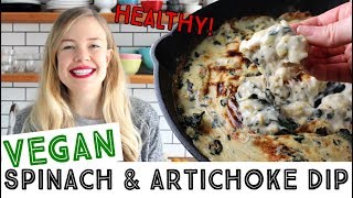 Vegan Spinach & Artichoke Dip → Easy & Healthy!