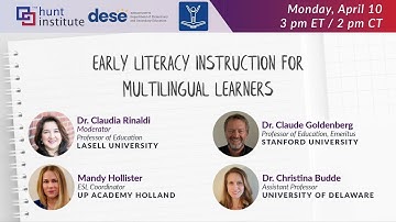 Equity through Early Literacy Webinar Series: Early Literacy Instruction for Multilingual Learners