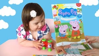 Открываем игрушку Свинки Пеппы из журнала №16 Unpacking Peppa pig Toy