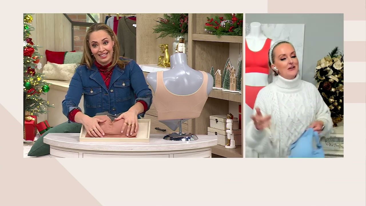 Breezies Floral Jacquard Seamless Wirefree Contour Bra on QVC