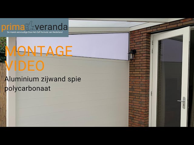 Montageinstructie Aluminium Zijwand Spie Polycarbonaat Prima Veranda