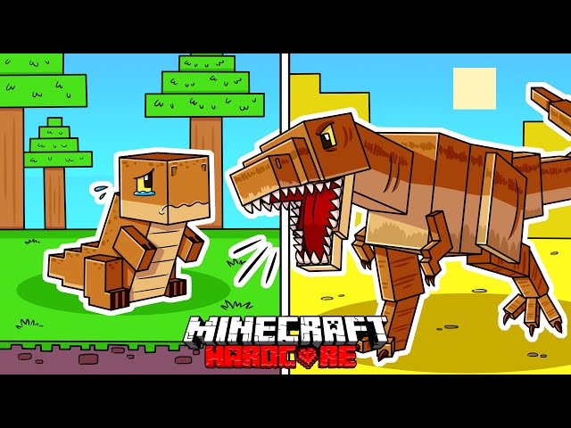 I Survived 100 DAYS as a JURASSIC PARK DINOSAUR in HARDCORE Minecraft! class=