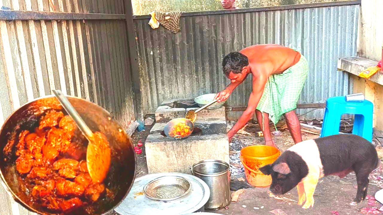 Tamilnadu গিয়ে শুয়োরের মাংস খেলাম । Desi Style Pork Curry Recipe । Pork Curry Recipe In Tamil