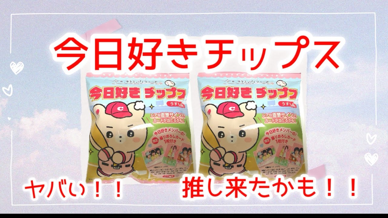 今日好きチップス 直筆サインカード りあ ひなの