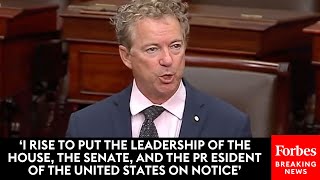 BREAKING NEWS: Rand Paul Issues Issues Stark Warning To Biden, Senate, & House About Ukraine Funding