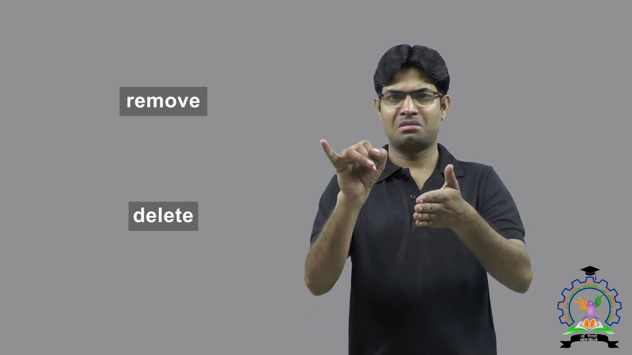 remove, delete (sign 1) - YouTube