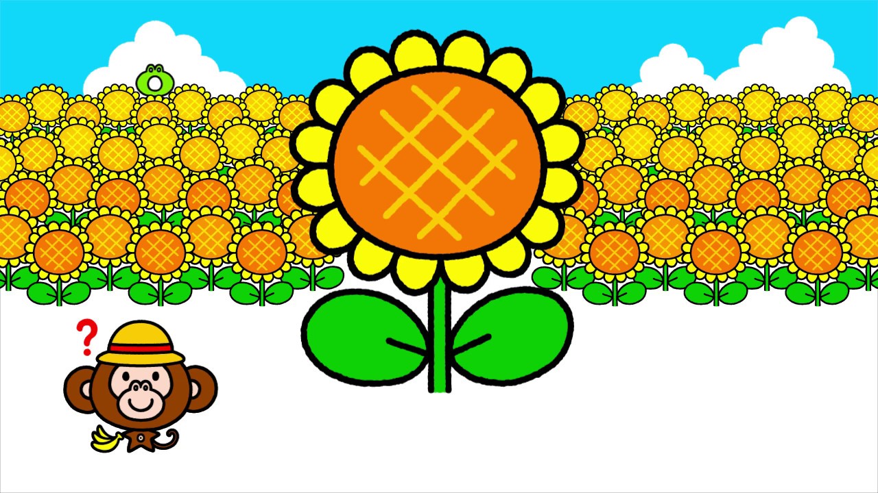 ゴンタくんのえかきうた#22「ひまわり」GONTA the Monkey Doodle Tunes