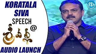 Koratala Shiva Speech @ Srivalli Movie Audio Launch || Neha Hinge, Vijayendra Prasad