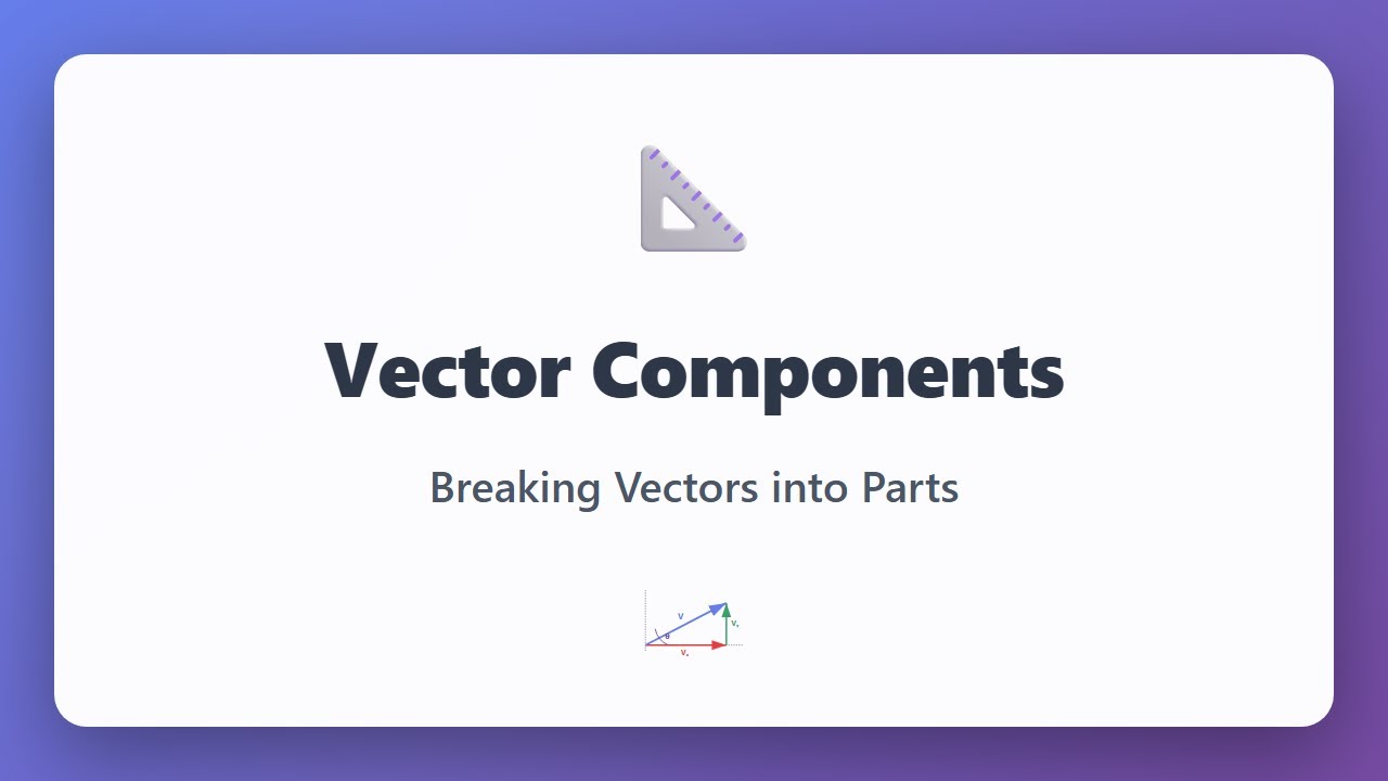 Vector Components Explained: Breaking Vectors into Horizontal ...
