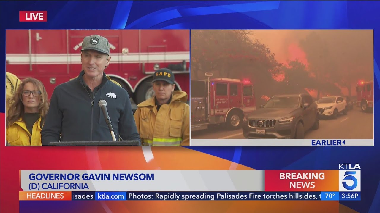 Gov. Newsom, incident commanders provide update on Palisades Fire