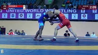 Qual. GR - 55 kg: H. KATAGIRI (JPN) v. V. VIJAY (IND)