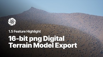 16-bit png digital terrain model export | RealityCapture 1.5 Feature Highlight