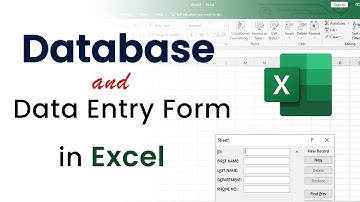Create Database and Data Entry Form in Excel