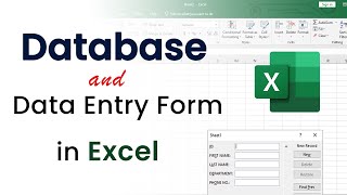 Create Database and Data Entry Form in Excel