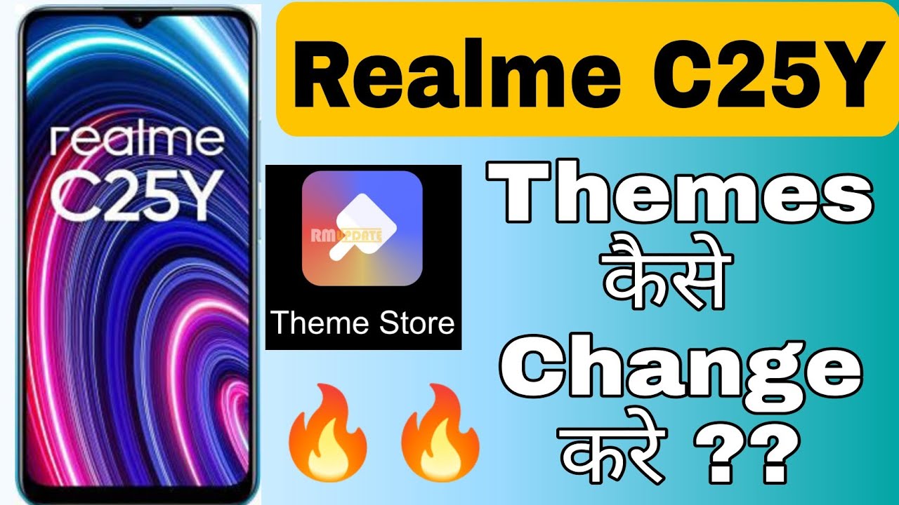 How to change themes in realme c25y realme c25y themes settings YouTube