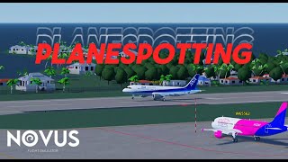 PLANE SPOTTING ✈️ IN ROBLOX Novus FS | TAKEOFFS, LANDINGS AND GO AROUND | FT.A320
