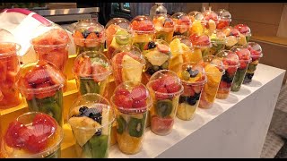 신선한 생과일 주스, 컵과일  광장시장 / Fresh Fruit Juice , cup fruit / GwangJang Market / Korean street food