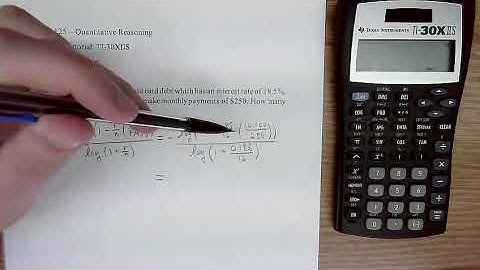 Credit Card Formula TI 30XIIS -- MATH 125 Calculator Tutorials