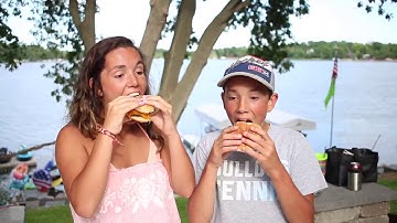 Swivel Grill Cooking on Fire Pit