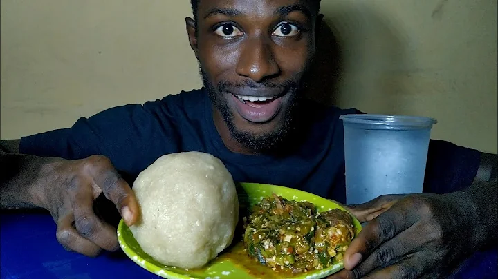 Mukbang Asmr Okra Soup and Eba | Nigeria Food Mukbang