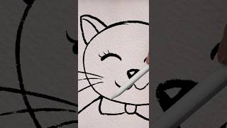 Coloring cat in Procreate #digitalart #painting #easydrawing