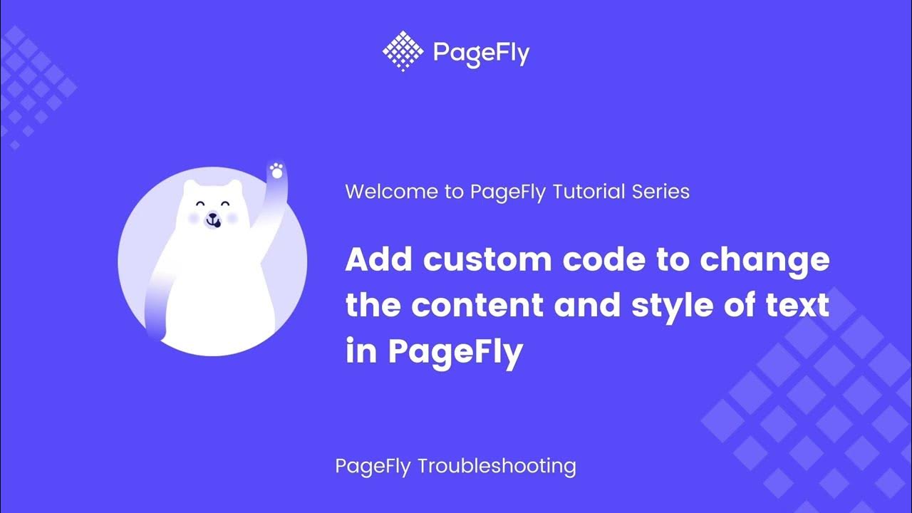 how-to-add-custom-code-to-change-text-style-in-pagefly-youtube