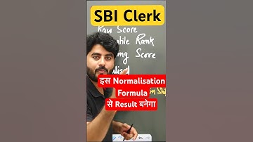 SBI Clerk Result| Normalisation Formula #sbiclerkpre2024 #vishalsirog