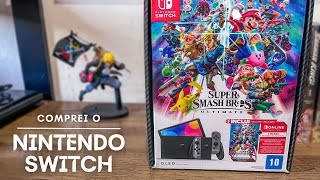 Unboxing Nintendo Switch oled - Edição especial Super Smash Bross ultimate