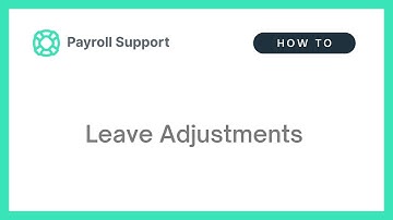 Leave Adjustments