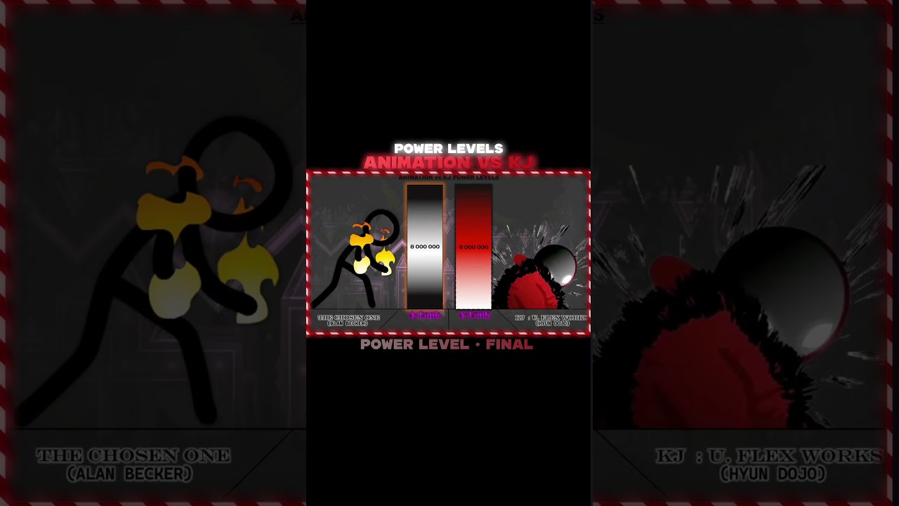 KJ vs Animation • power levels | Alan Becker Animator vs Animation 